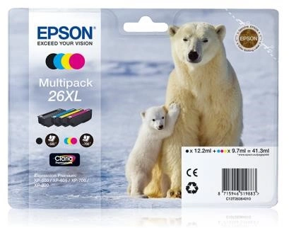 Epson C13T26364010, 26XL, multipack