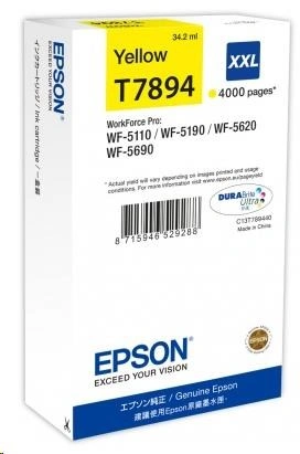 EPSON Ink bar WorkForce-5xxx Series Ink Cartridge XXL Yellow