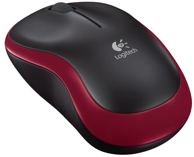 Logitech Wireless Mouse M185, červená