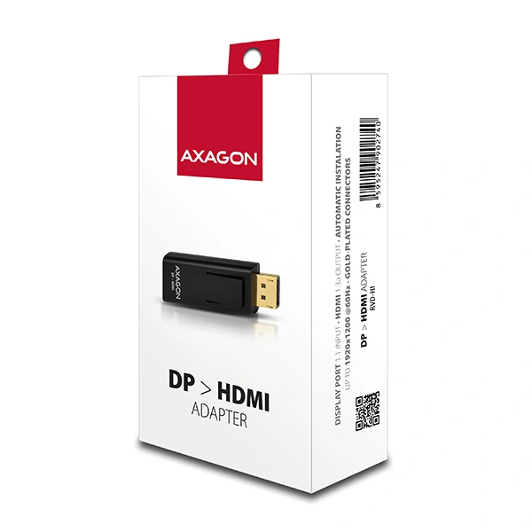 AXAGON - RVD-HI, DisplayPort -> HDMI redukce / mini adaptér, FullHD