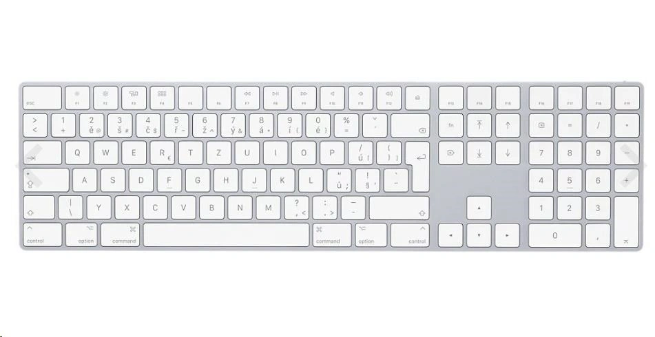 Apple Magic Keyboard s numerickou klávesnicí, bluetooth, stříbrná