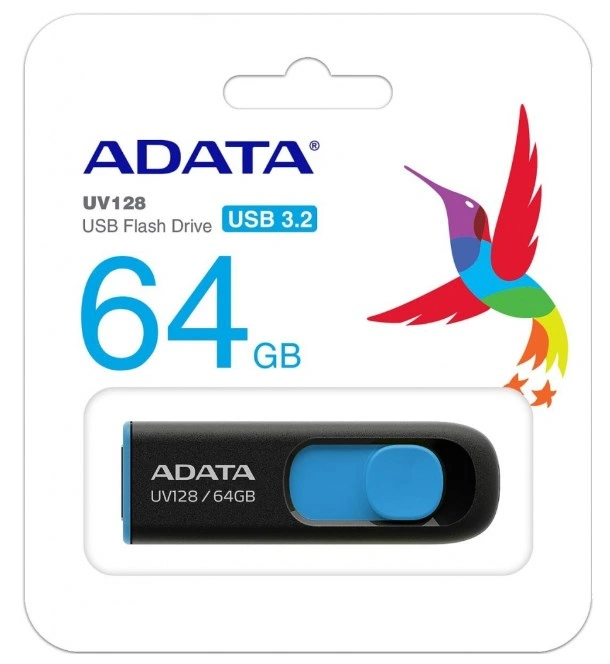 ADATA UV128 64GB, modrá