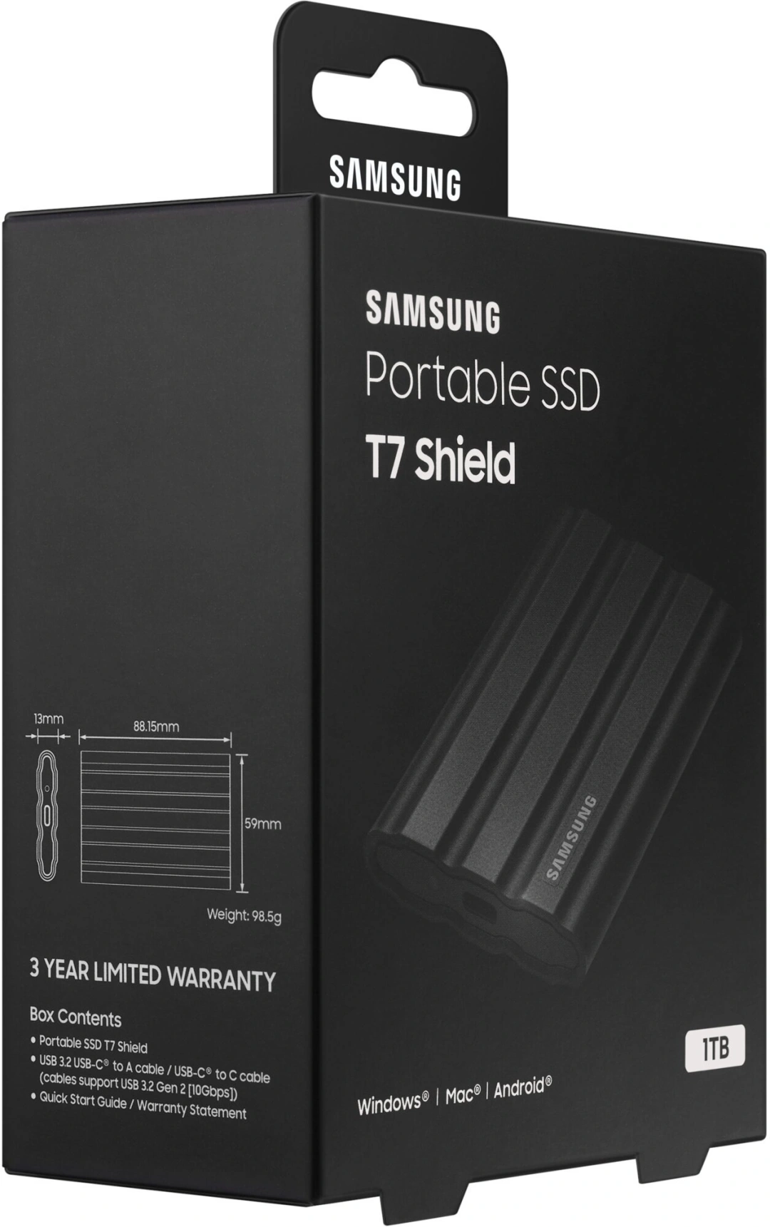 Samsung T7 Shield, 1TB, černá