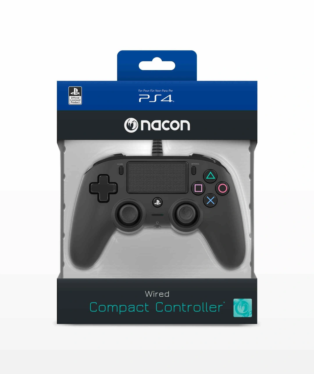 Nacon Wired Compact Controller Ovladač pro PlayStation 4, černý 
