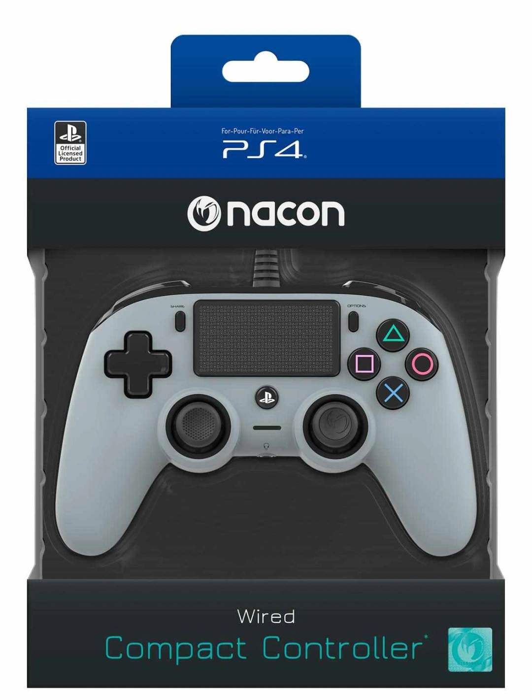 Nacon Wired Compact Controller (šedivá verze)