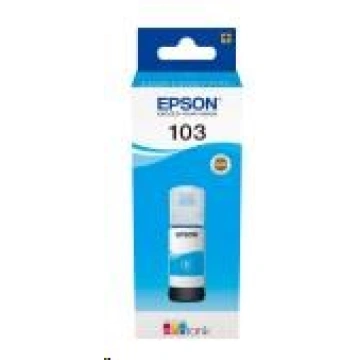 EPSON ink bar 103 EcoTank Cyan ink bottle, azurová