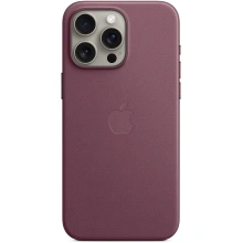 Apple kryt z tkaniny FineWoven s MagSafe na iPhone 15 Pro Max, morušově rudá