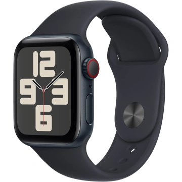 Apple Watch SE 2023, Cellular, 40mm, Midnight, Midnight Sport Band - M/L