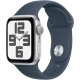 Apple Watch SE 2023, 40mm, Silver, Storm Blue Sport Band - S/M