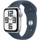 Apple Watch SE 2023, 44mm, Silver, Storm Blue Sport Band - M/L