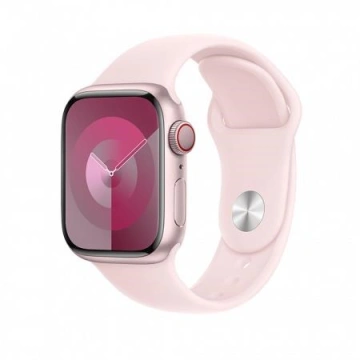 Apple Watch Series 9 GPS + Cellular 45mm, pouzdro z růžového hliníku a světle růžový sportovní řemín