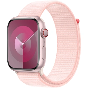 Apple Watch Series 9, Cellular, 45mm, Pink, Light Pink Sport Loop