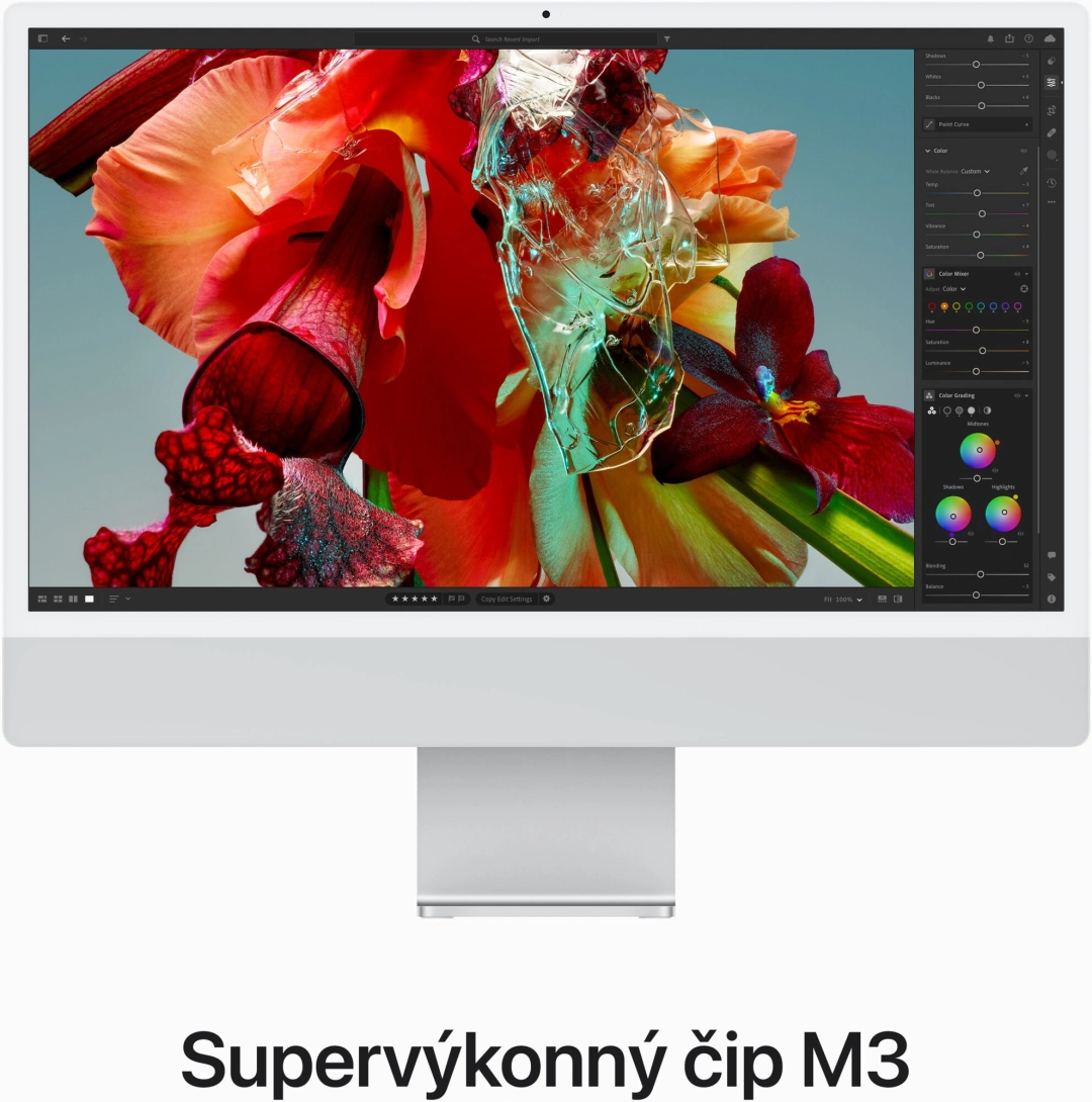 Apple iMac 24" 4,5K Retina /M3 8-core/8GB/256GB SSD/8-core GPU, stříbrná