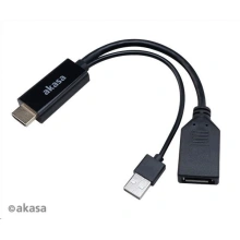 AKASA adaptér HDMI - Displayport, 4K@60Hz, 25cm