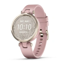Garmin Lily - Sport Edition - Cream Gold / Dust Rose Silicone Band