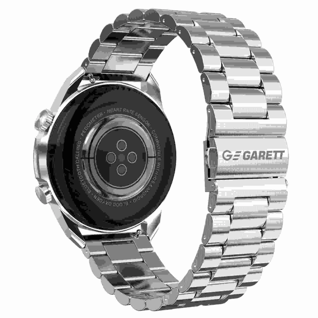 Garett V10 se stříbrným ocelovým řemínkem (V10_SVR_STL), stříbrná