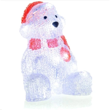 Retlux Vánoční dekorace RXL 252 - 16LED, akryl, Medvěd, barva studená bílá