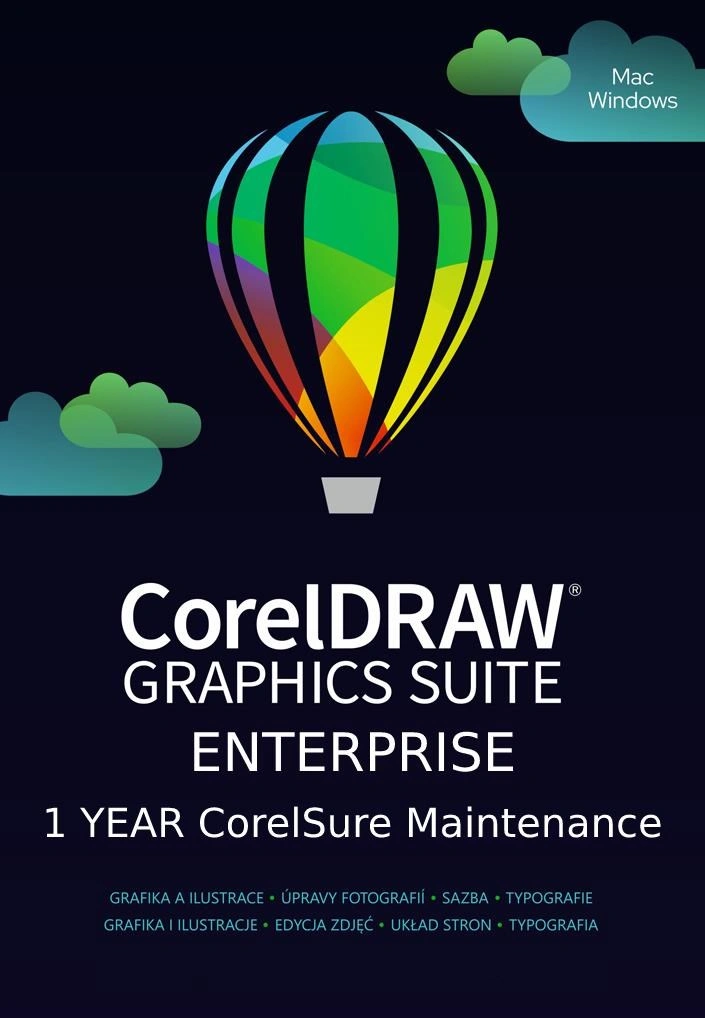 CorelDRAW Graphics Suite Enterprise Education License (incl. 1 Yr CorelSure Maint.)