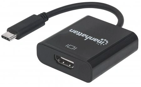 MANHATTAN převodník z USB 3.1 na HDMI (Type-C Male to HDMI Female, Black)