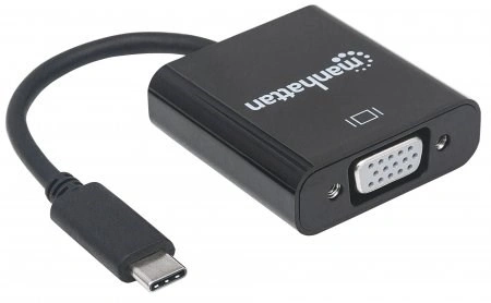 MANHATTAN převodník z USB 3.1 na VGA (Type-C Male to VGA Female, Black)