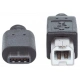 MANHATTAN kabel Hi-Speed USB-C, C Male / B Male, 2m, černý