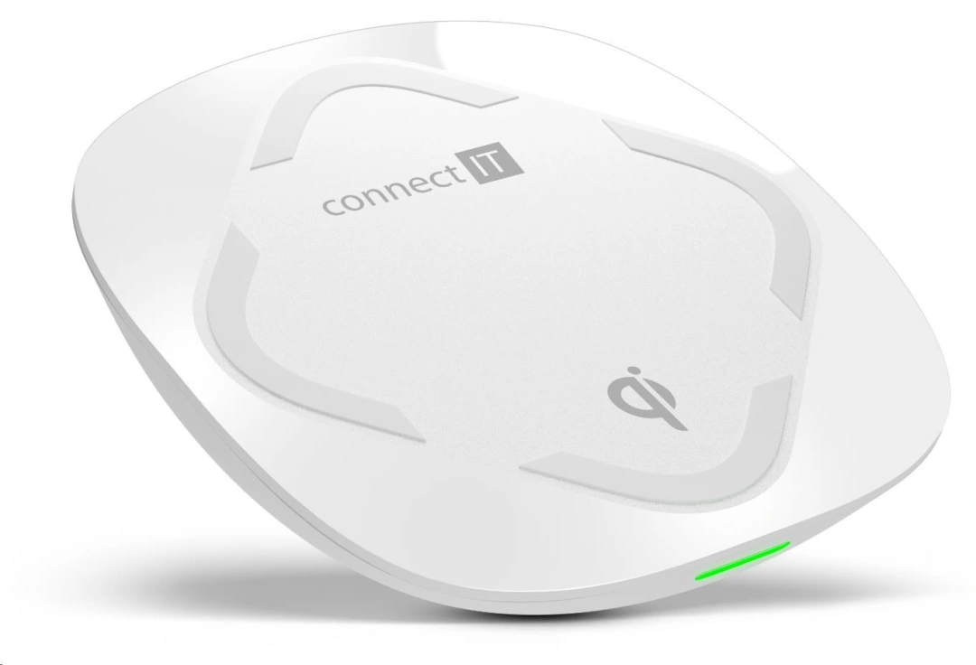 Connect IT Qi CERTIFIED Wireless Fast Charge Nabíječka bezdrátová, 10 W, bílá