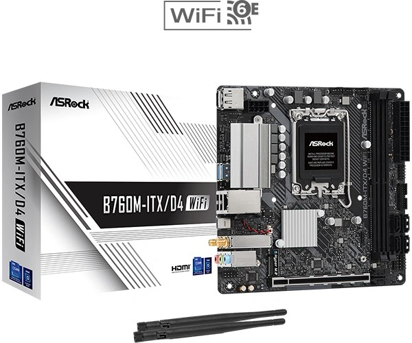 ASRock B760M-ITX/D4 WIFI / Intel B760 / LGA1700