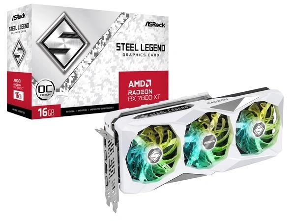 ASRock AMD Radeon™ RX 7800 XT Steel Legend 16GB OC, 16GB GDDR6