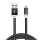 ADATA Micro USB kabel pletený, 1m, černý