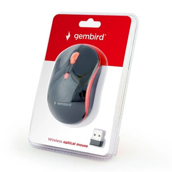 GEMBIRD myš MUSW-4B-03-R, černo-červená