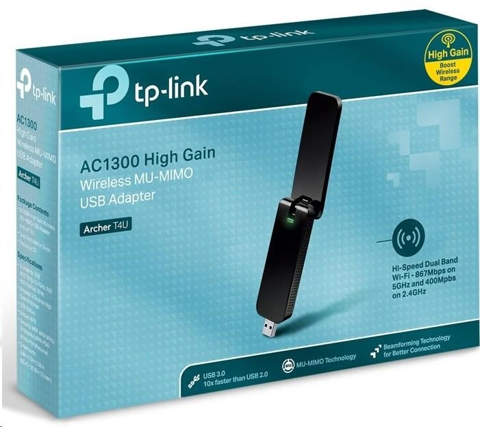 TP-Link Archer T4U AC1200 Wifi Dual B. USB Adapter