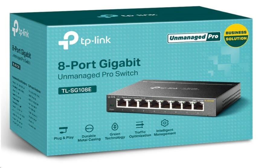 TP-Link TL-SG108E 8x10/100/1000 Desktop Easy Smart Switch, VLAN, QoS, IGMP