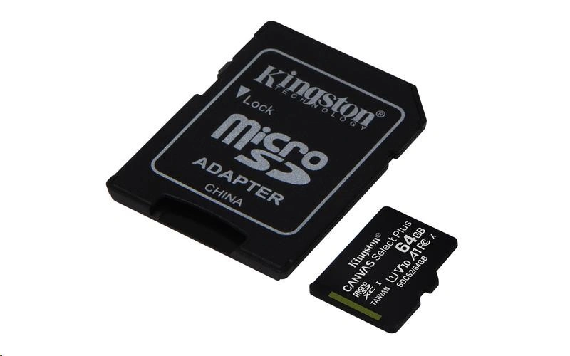Kingston Micro SDXC Canvas Select 64GB + SD adaptér