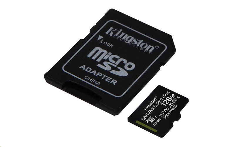 Kingston Micro SDXC Canvas Select 128GB 80MB/s UHS-I + SD adaptér (SDCS/128GB)