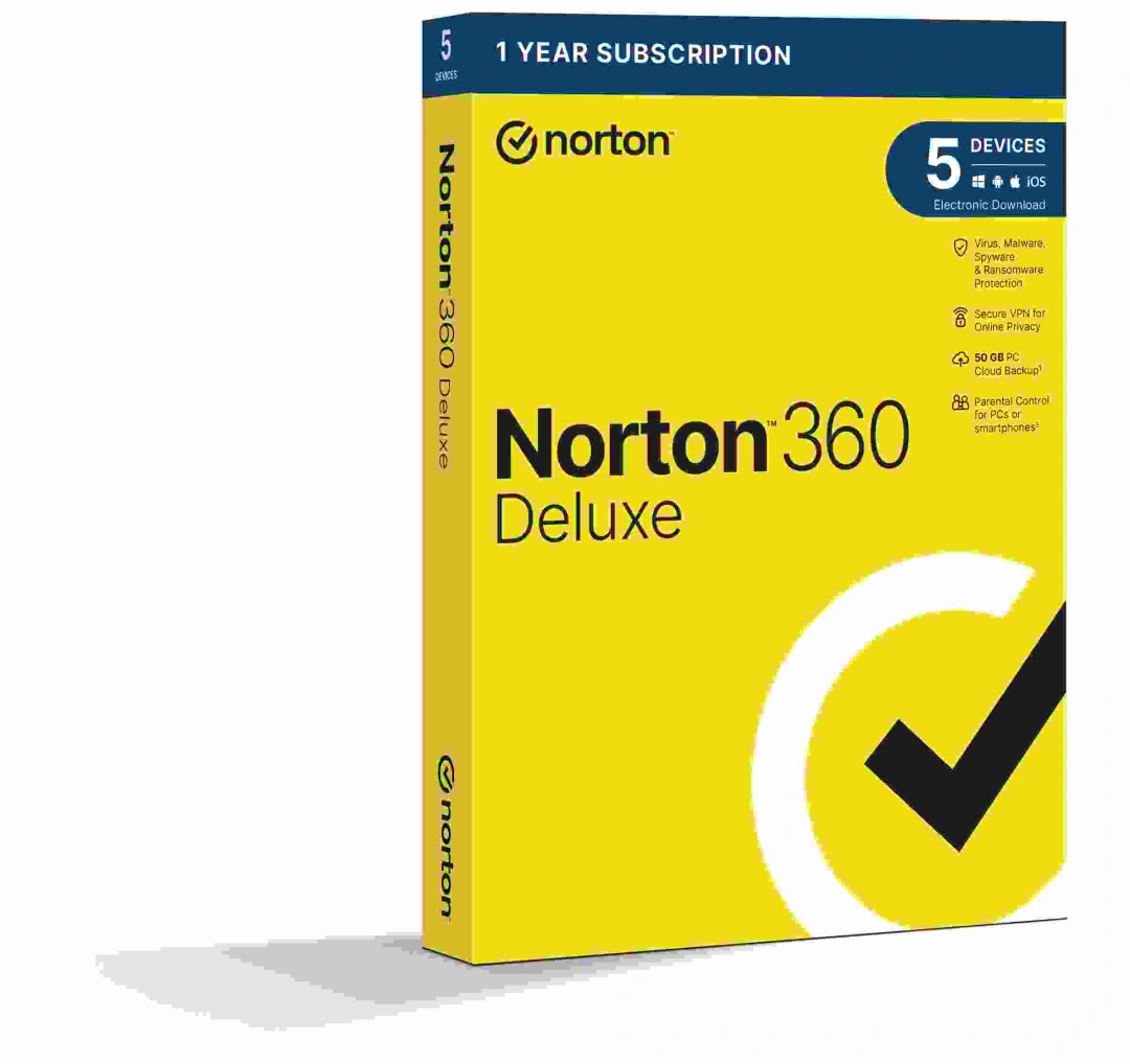 Software Norton 360 DELUXE 50GB CZ 1 uživatel / 5 zařízení / 12 měsíců (BOX) (21415000)