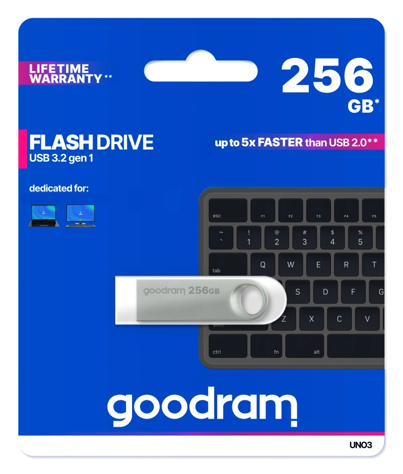 GOODRAM Flash Disk UNO3 64GB, USB 3.2 Gen1, silver