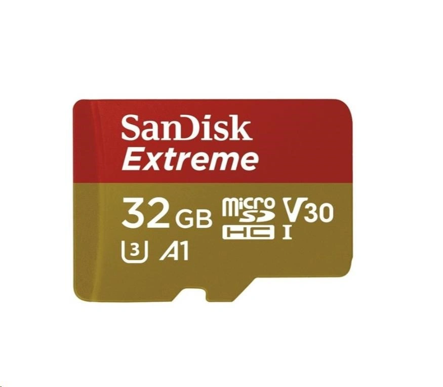 SanDisk MicroSDHC 32GB Extreme A1 UHS-I (V30) U3 + SD adaptér