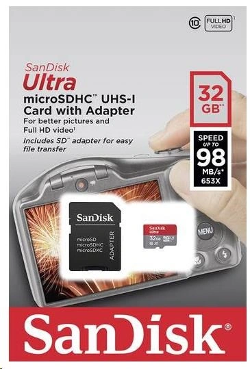 SanDisk MicroSDHC 32GB Ultra (SDSQUA4-032G-GN6IAI) + adaptér