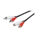 PremiumCord Kabel 2x Cinch-2x Cinch, M/F 10m