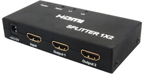 PremiumCord HDMI splitter 1-2 portů kovový s napájením, 4K, FULL HD, 3D