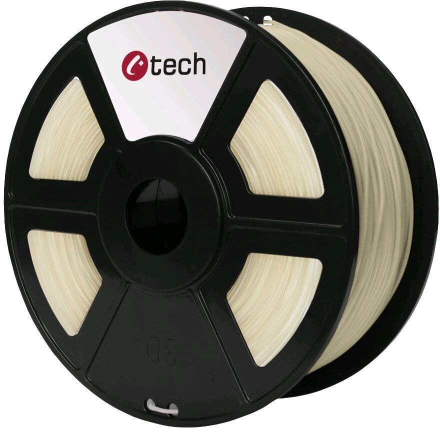 C-TECH tisková struna (filament), PETG, 1,75mm, 1kg, transparentní
