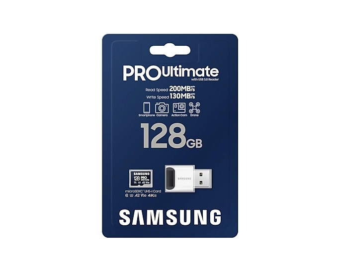 Samsung micro SDXC 128GB PRO Ultimate + USB adaptér MB-MY128SB/WW