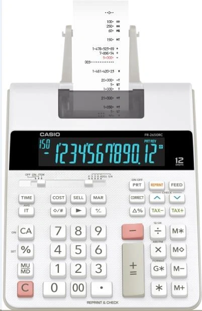 CASIO kalkulačka FR 2650 RC, Tiskový klakulátor