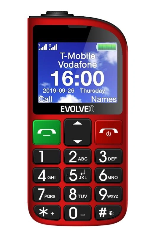 Evolveo EasyPhone EP-800-FMR, Red
