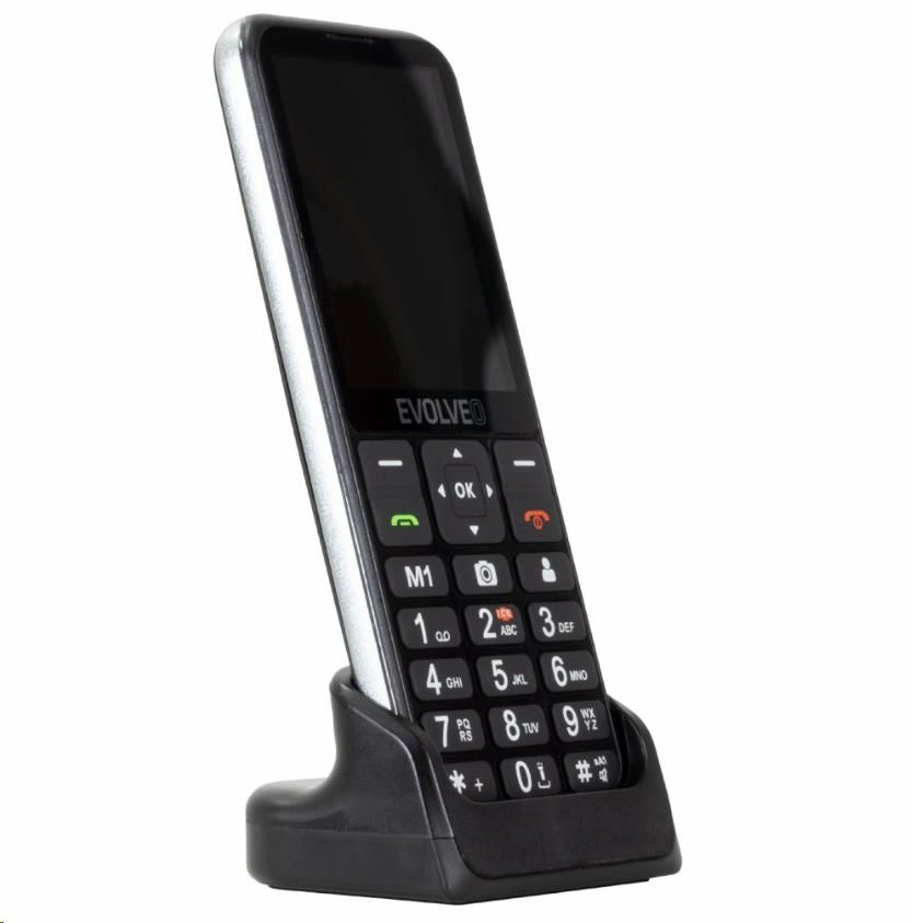 Evolveo EasyPhone LT s nabíjecím stojánkem, černá