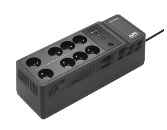 APC Back-UPS 850VA (520W), 230 V, nabíjecí porty USB/USB-C, 8× česká zásuvka (FR)