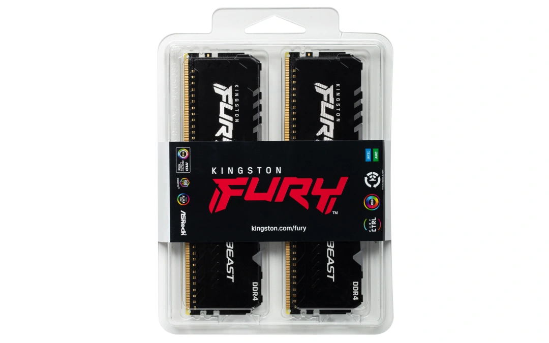 KINGSTON FURY Beast 32GB 2666MHz DDR4 CL16 DIMM (Kit of 2) RGB