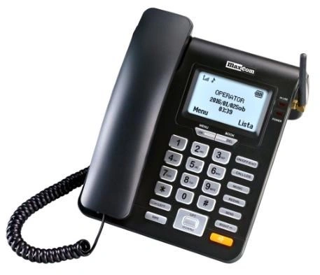 MaxCom MM28DHS, stolní GSM telefon, černá