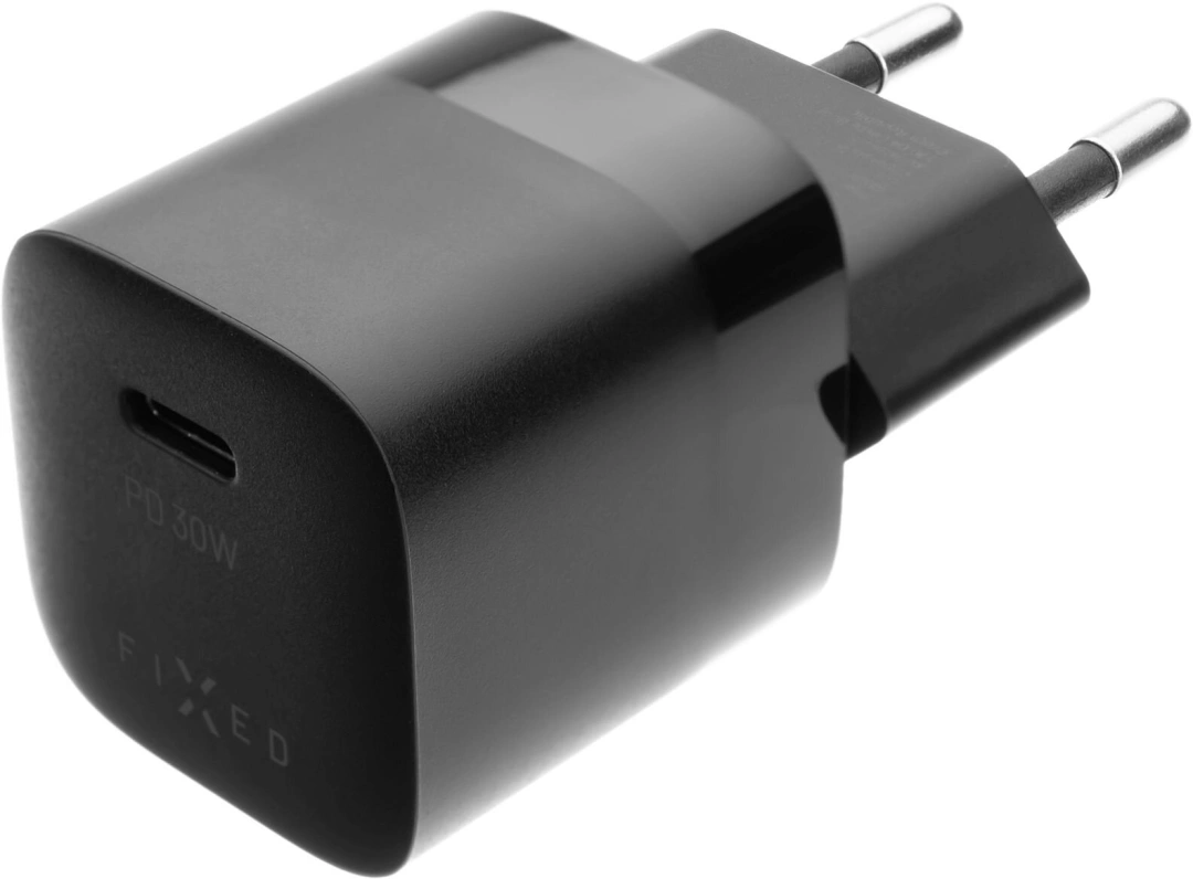 FIXED síťová nabíječka Mini s USB-C, PD, 30W, černá