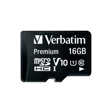 VERBATIM Premium U1 Micro SecureDigital SDHC/SDXC 16GB + SD Adaptér